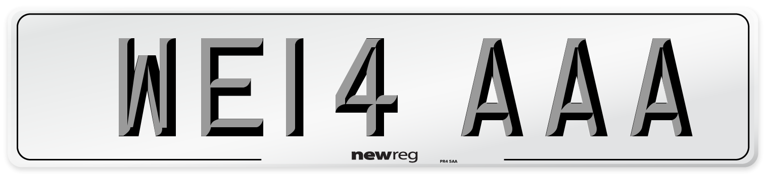 WE14 AAA Number Plate from New Reg